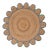 Grey Round Jute Scallop Rug - 3' X 3' For Sale