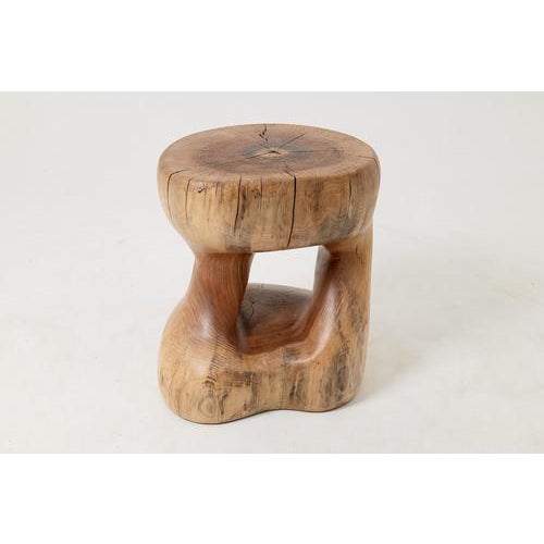 Sculptural Side Table in Walnut from Logniture For Sale - Image 10 of 16