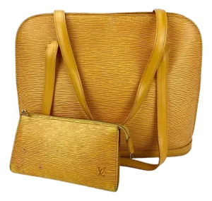 Louis Vuitton Yellow Epi Lussac Tote and Pochette