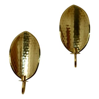 Mid-Century Swedish Brass Sconces, Set of 2 For Sale