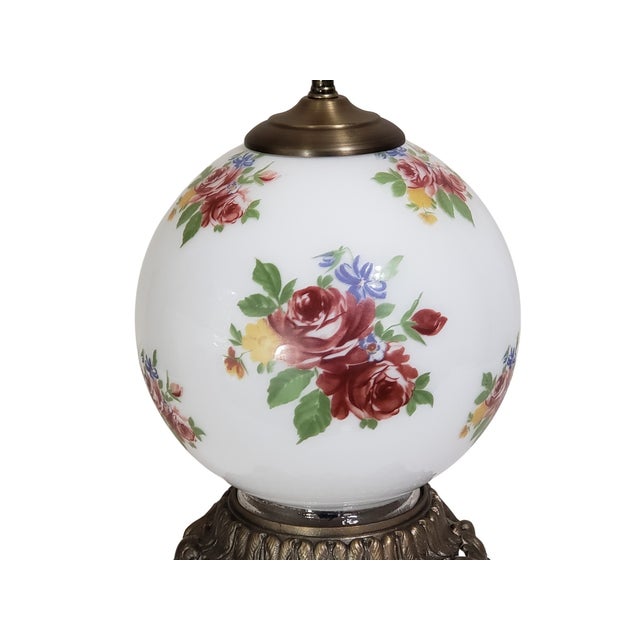 Vintage Mid-Century Modern L& LWMc Hurricane Round Globe Night Light Table Lamp For Sale - Image 4 of 6