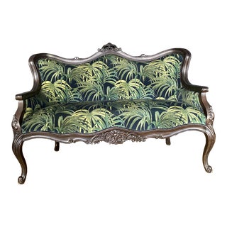 Victorian Style Settee in House of Hackney Palmeral Velvet For Sale