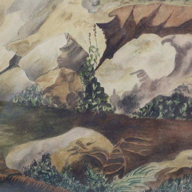 Antique Watercolor on Paper Landscape 19thC For Sale - Image 4 of 12