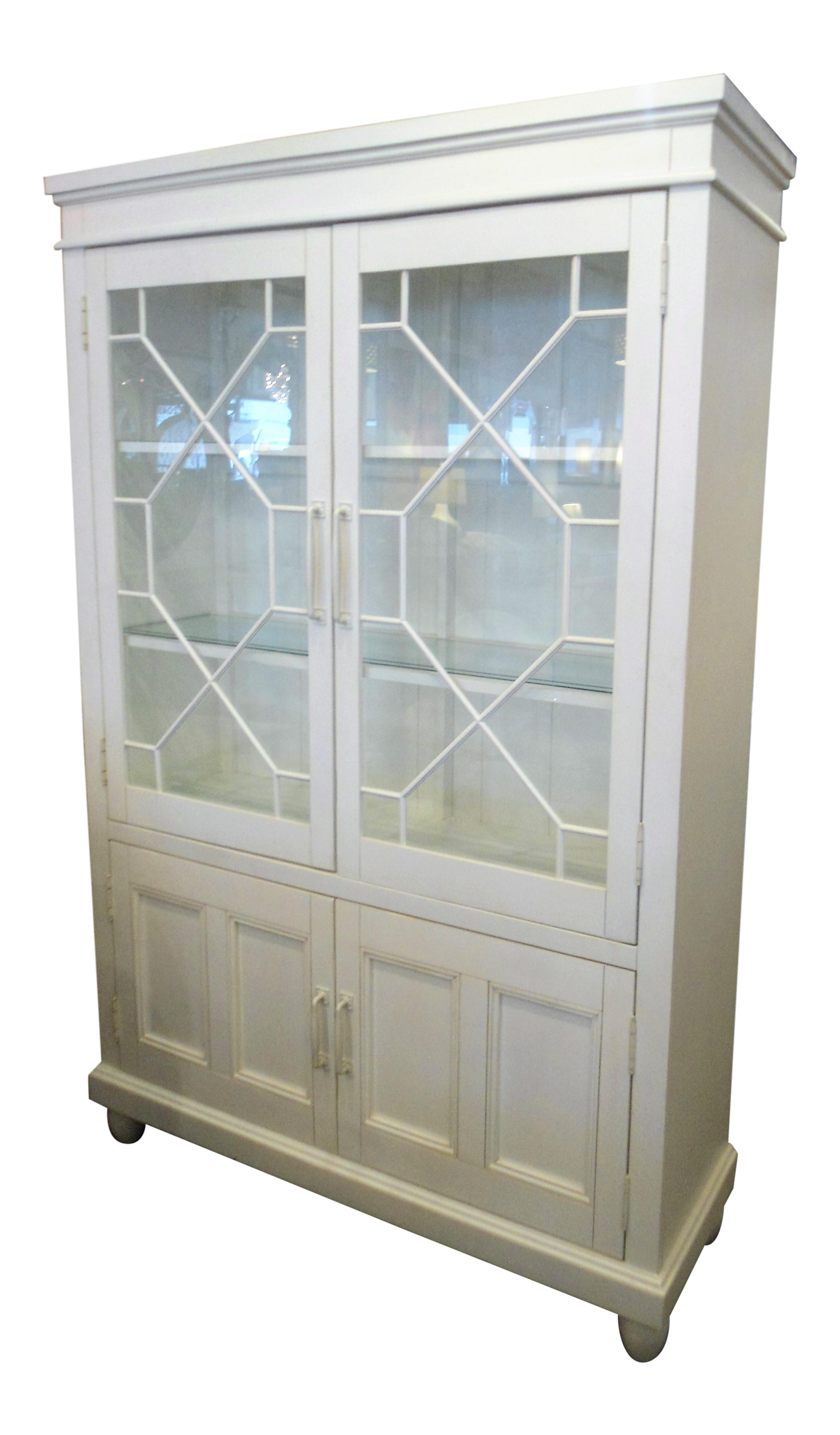 Birch Lane Lisbon Solid Wood White China Cabinet Chairish