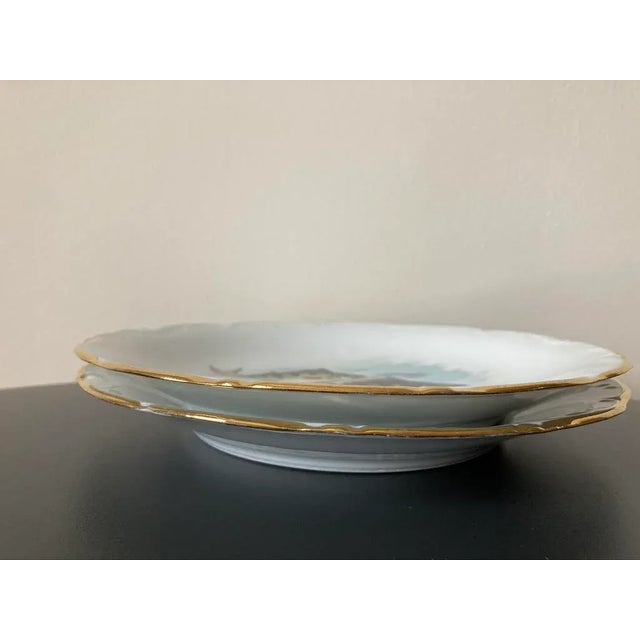 Mid 20th Century Vintage French Porcelain Fish Plates- Set of 2 For Sale - Image 5 of 12