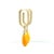 12.84 Carat Fire Opal Diamond Yellow Gold Drop Earrings, A Pair For Sale - Image 4 of 7