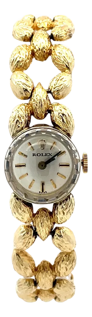 Rolex Ladies Vintage Wrist Watch 14k Yellow Gold Bracelet-1950s