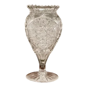Late 19th Century American Brilliant Cut Glass Heart Shaped Vase, Rare Form