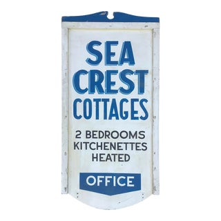 Vintage Sea Crest Cottages Sign For Sale