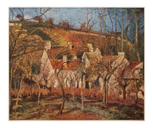 1940s After Camille Pissarro "The Red Roofs in Pontoise", First Edition Parisian Full-Color Print