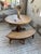 Vintage Round Oak Table and Benches, 1950s, Set of 3 For Sale - Image 15 of 18
