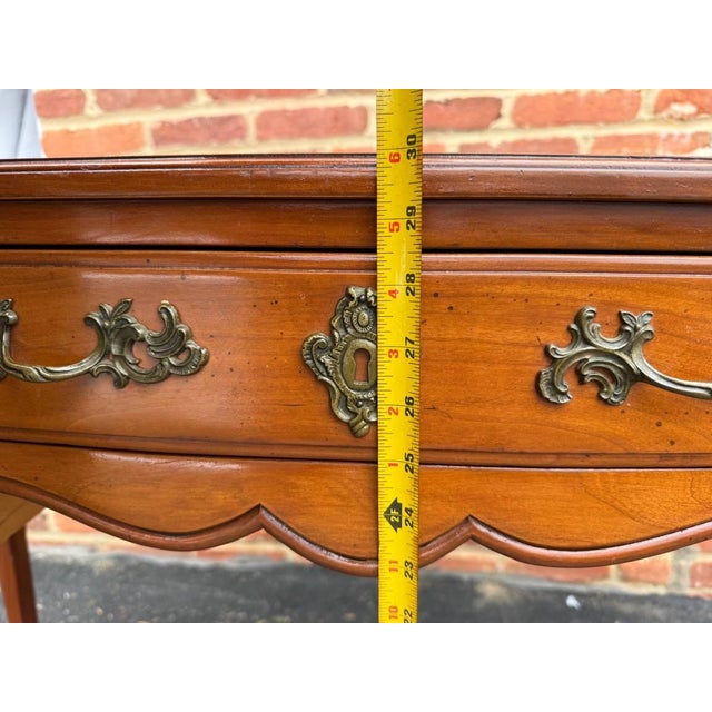 Mid 20th Century John Widdicomb Solid Maple Country French Provincial Style Vanity / Writing Table Desk For Sale - Image 15 of 17