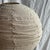 Very Large Round Pinkish Rattan and Natural Linen Pendant Light For Sale - Image 13 of 18