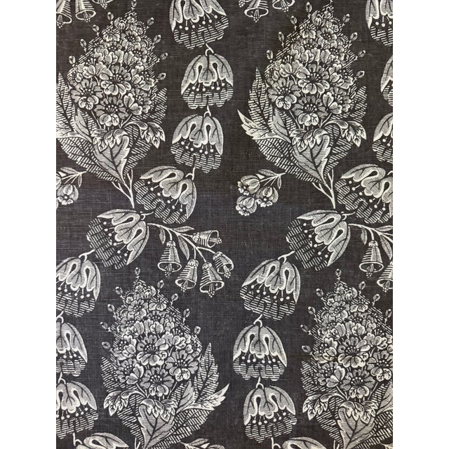 Rose Cumming’s Bellflower 100% Linen Fabric in Walnut 5 5/8 Yards Width: 51 1/2" Repeat: 25 1/2"H, 23"V Content: 100%...
