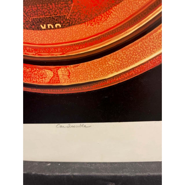 1970s Dallas John "Car Trouble" Signed & Numbered Serigraph For Sale - Image 5 of 5
