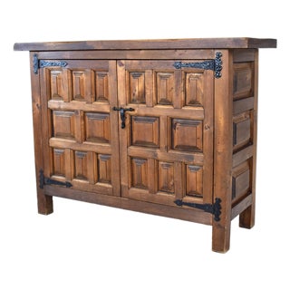 Spanish Baroque Style Tuscan Two Drawer Credenza or Buffet For Sale