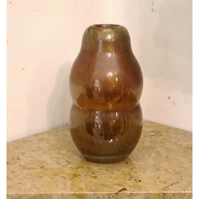 Mid-Century Modern Murano Glass Vase with Gold Leaf by Flavio Poli for Seguso, 1930 For Sale - Image 3 of 13