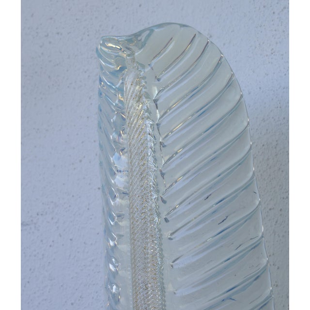 1970s 1970s Rare Set of 2 Luxury Barovier E Toso Leaf Wall Light For Sale - Image 5 of 15