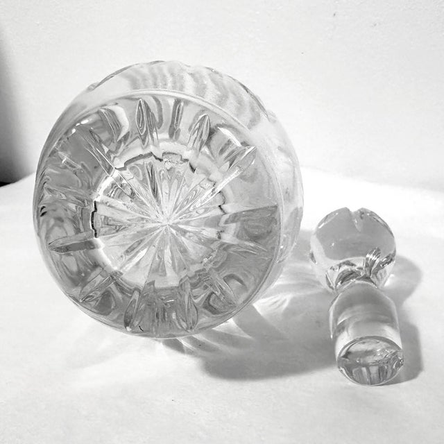 Vintage Mid Century Hand Blown Cut Crystal Liquor Decanter - Eleanor by American Cut For Sale - Image 4 of 6
