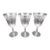 1920s Set of Three Fostoria Optical Bowl With Etched Grapevine Design Around Bowl For Sale