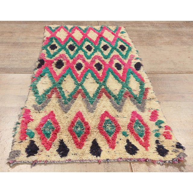Vintage Azilal Moroccan Rug, 02'03 X 06'05 For Sale - Image 9 of 10
