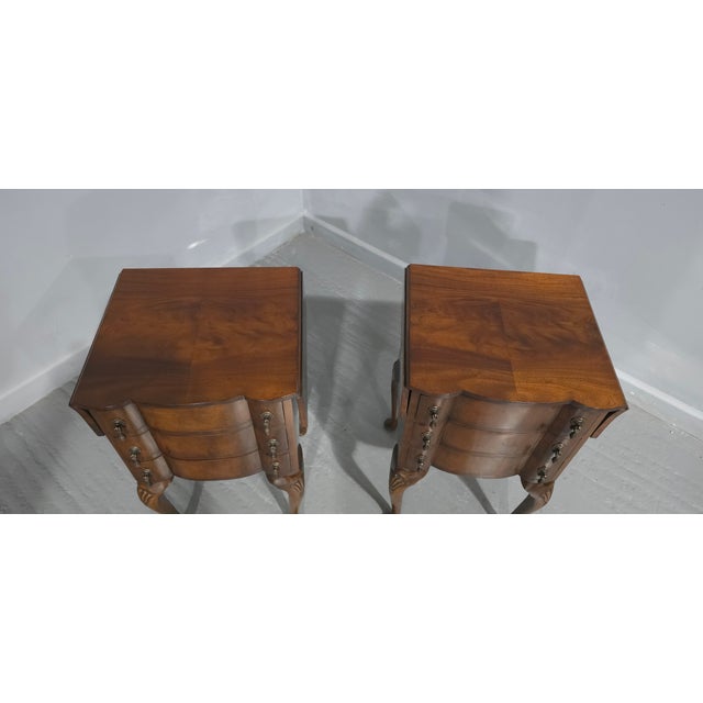 Burr Walnut Bedside Tables, 1920s, Set of 2 For Sale - Image 4 of 8