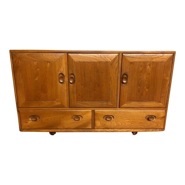 Ercol Windsor Vintage Solid Elm Sideboard Chairish