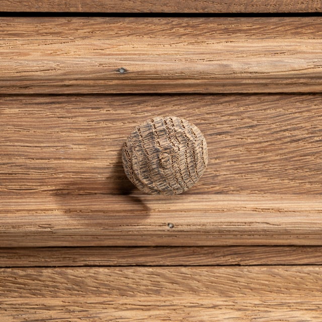 Early 20th Century Oak Marble-Top Side Table On Casters For Sale - Image 4 of 14