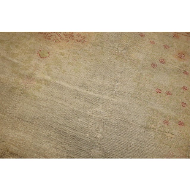 Traditional Zabihi Collection Silver Antique Turkish Oushak Rug - 11'3" x 15' For Sale - Image 3 of 6