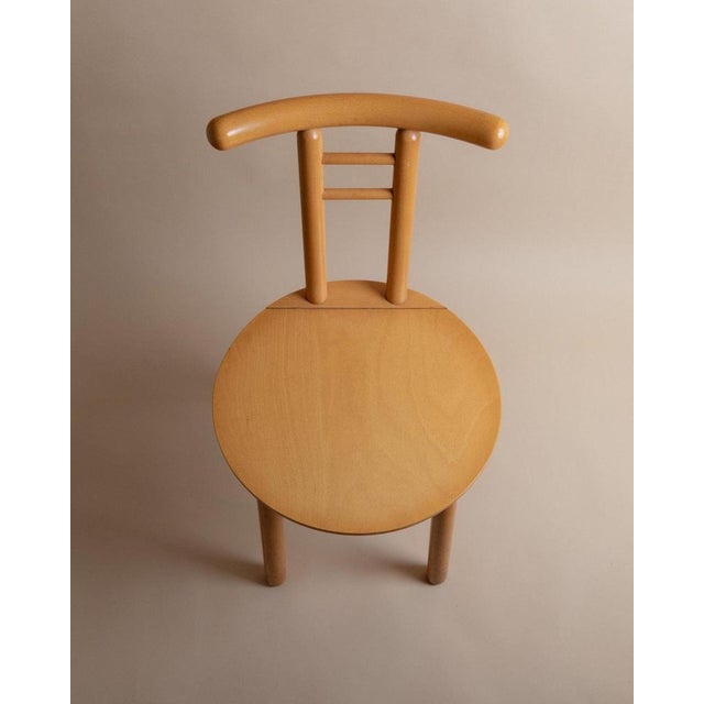 Minimalist Light Wood Chair, Italy, 1980s For Sale - Image 5 of 13