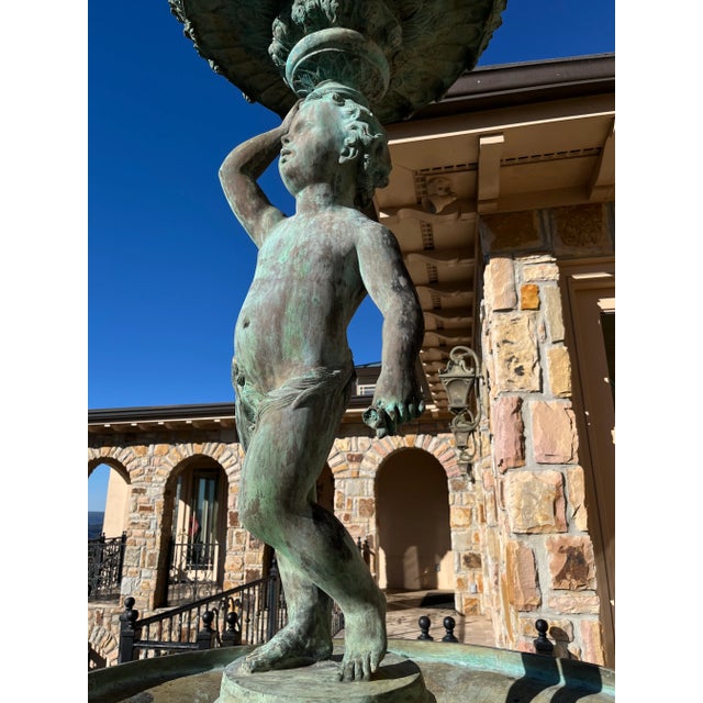 Early 20th Century Monumental Bronze Garden Fountain For Sale - Image 14 of 18