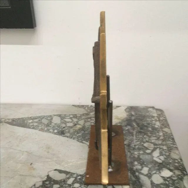Antique French ship bronze emblem.