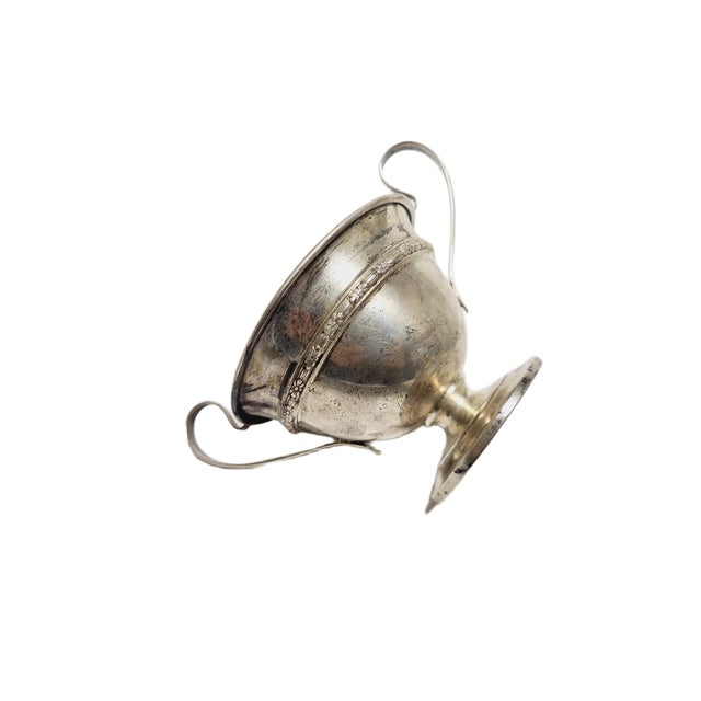 Art Deco Silver Sugar Bowl, 1950s, in Good conditions. Designed 1950 to 1959