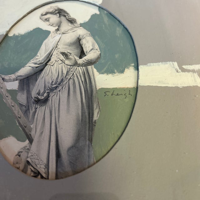 Two Contemporary Original Stephen Heigh Abstract Paintings on Vintage Engravings “Presence #1 & #2” -Set of Two For Sale - Image 4 of 6