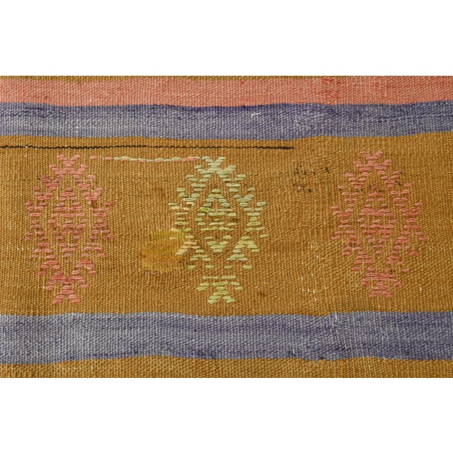 Textile Vintage Turkish Kilim Rug For Sale - Image 7 of 12