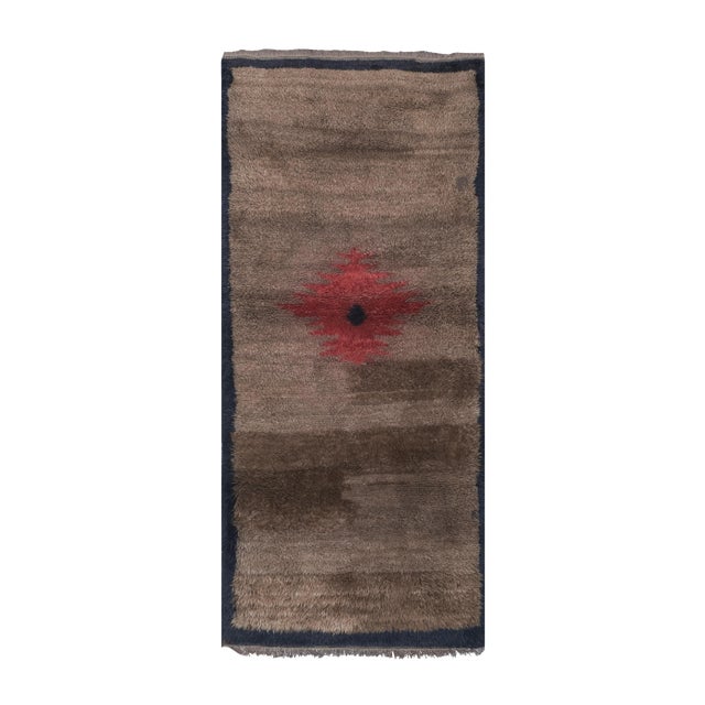 Turkish Macchiato Color Wool Tulu Rug 3'2" X 6'10" For Sale - Image 10 of 10