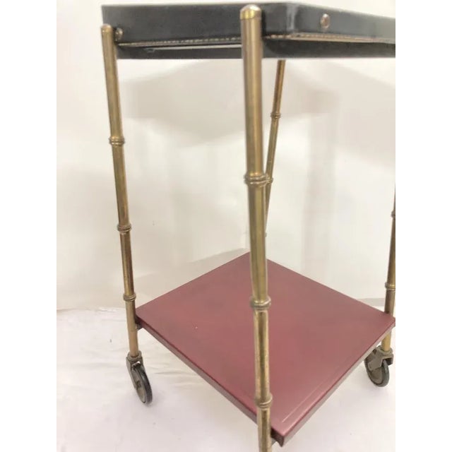 Leather Table by Jacques Adnet, 1950s For Sale - Image 6 of 9