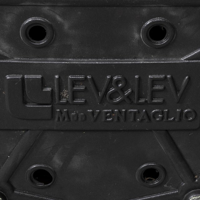 Vintage 20th Century Italian Brown Leather Armchairs from Lev & Lev, 1970s, Set of 2 For Sale - Image 12 of 18