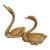 Vintage Pair of Maitland Smith Brass Swans For Sale