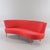 Mid-Century Scandinavian Curved Red Sofa For Sale - Image 6 of 6