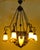 French Wrought Iron Glass Chandelier, 1990s For Sale - Image 14 of 15