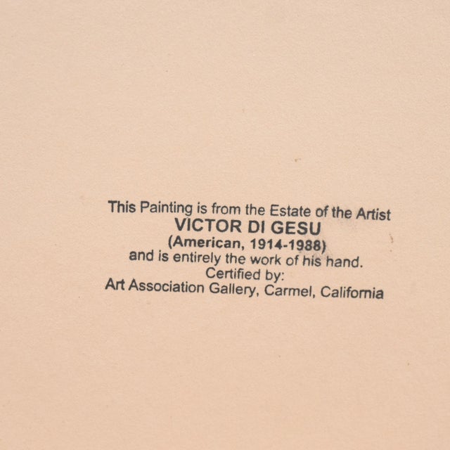Paper 'Reclining Nude' by Victor Di Gesu, California, Paris, Louvre, Academie Chaumiere, San Francisco Art Association, Los Angeles County Museum of Art For Sale - Image 7 of 7