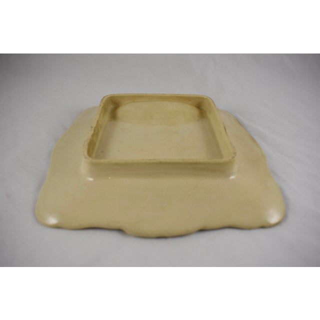 Rustic French Provençal Majolica Square Asparagus Plate For Sale - Image 9 of 10