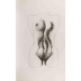 Giacomo Porzano, Nude, Etching, 1972 For Sale
