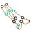 2010s 14k Yellow Gold Italian Onyx & Turquoise Circle Necklace 21" Length For Sale - Image 5 of 14