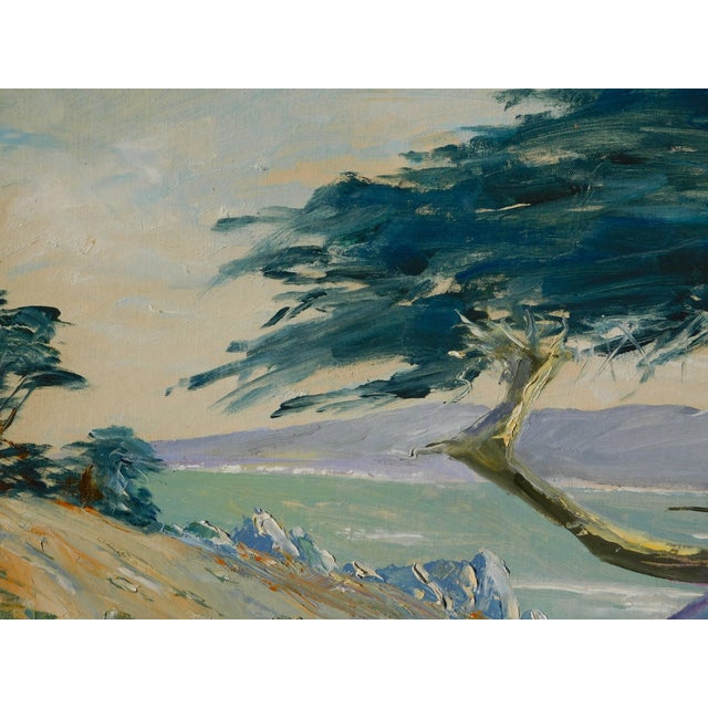 Mid-Century Modern Mid 20th Century Farris Wheeler Early Ca Artist, Oil Painting , Carmel For Sale - Image 3 of 4