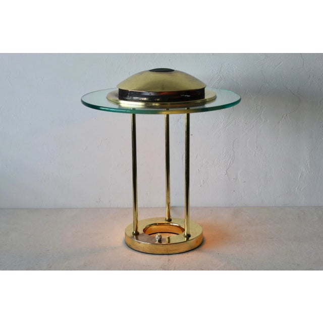 Robert Sonneman Style "Saturn" Brass Finish Desk Lamp For Sale In Miami - Image 6 of 12