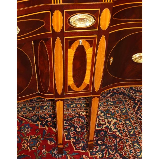 1990s Kindel Masterworks Winterthur Collection Mahogany Inlaid Buffet Sideboard For Sale - Image 14 of 14