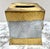 Vintage Hammered Brass Tissue Box Cover With Brazilian Agate Stone For Sale - Image 9 of 9
