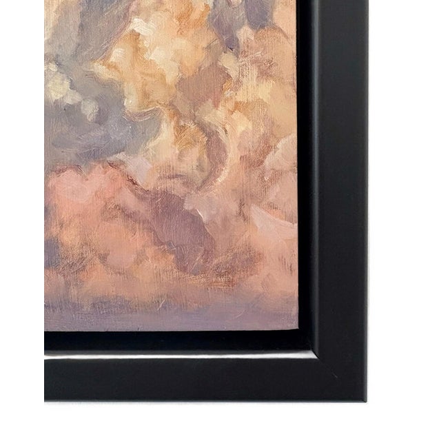 Cloud Composition 1 by Jesse Mangerson | Oil On Panel Painting of clouds in various colors For Sale - Image 4 of 5